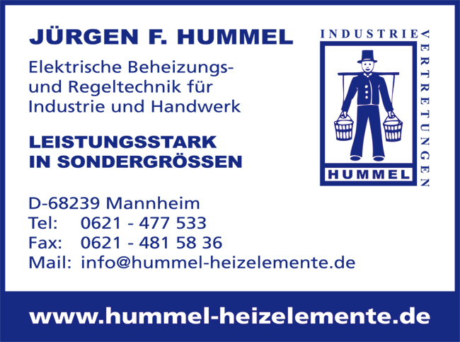 J�rgen Hummel - Beheizungs- und Regeltechnik f�r Industrie und Handwerk - Mannheim